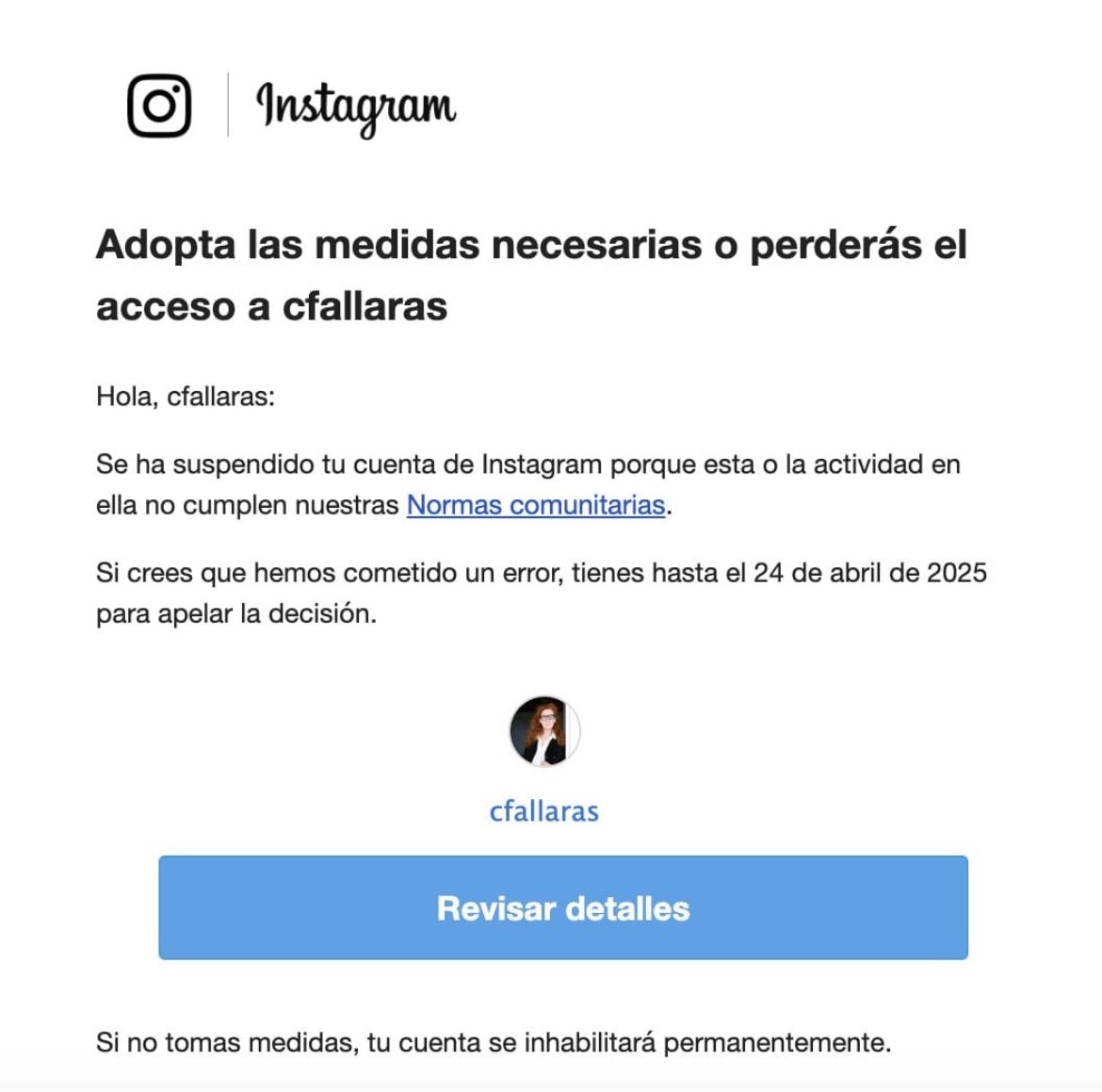 Otra vez. #Meta ha cerrado la cuenta de #CristinaFallarás en <a href="/instagram/">Instagram</a> 
¡Por favor, difundamos!
<a href="/MetaQuestVR/">Meta Quest</a>