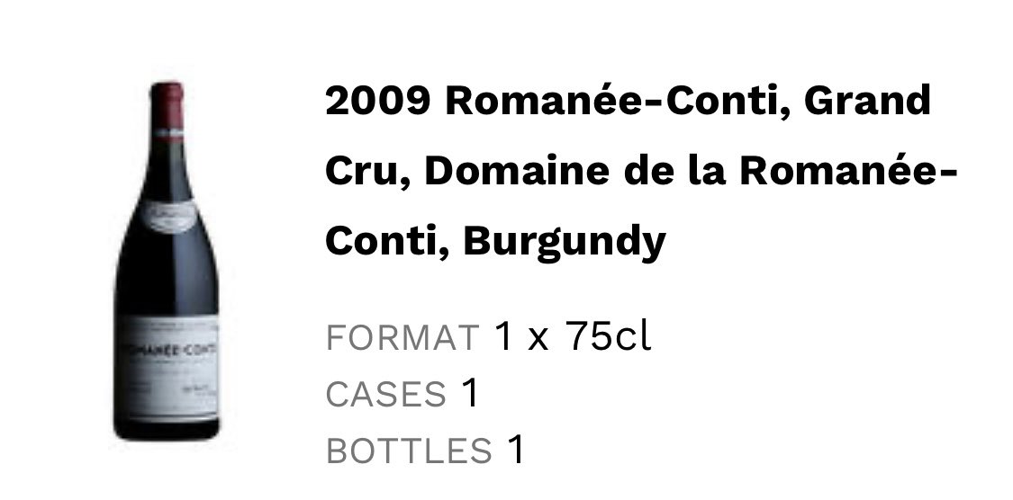 Diversification play:

Over the past few months, I’ve been accumulating some iconic wines, through <a href="/berrybrosrudd/">Berry Bros. & Rudd</a> exchange, as a diversification play. Certain demand dynamics would suggest that some good value can be found.

Today, I got hold of this bottle of Romanee Conti.