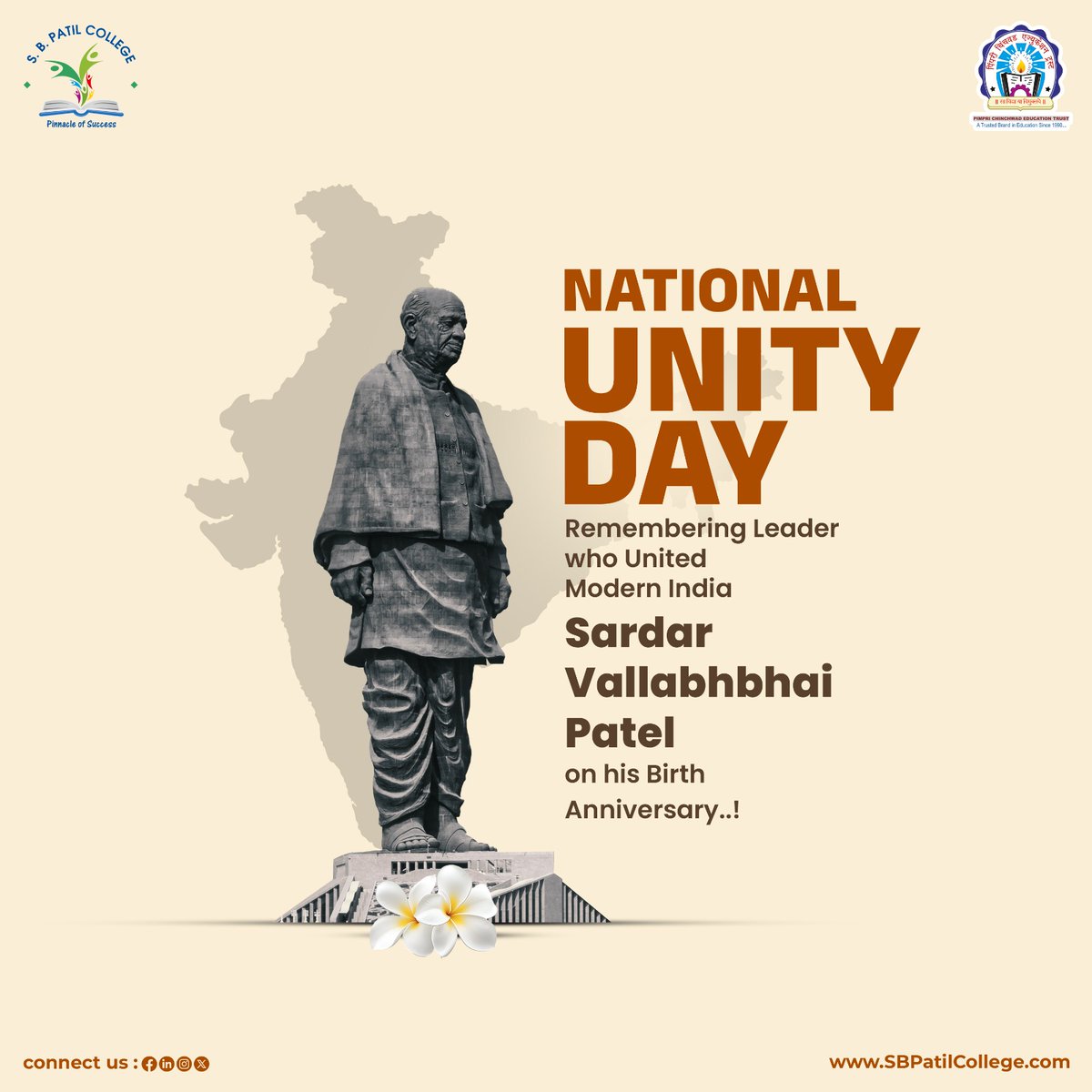 sbpcsc_pcet's tweet photo. 💐🇮🇳Today is the birth anniversary of #SardarVallabhbhaiPatel, the #IronMan, the pioneer of the #freedom struggle, who brought the land under the control of the institutions to India &amp; built today's united country.

#SBPCSC #SardarPatelJayanti #NationalUnityDay #राष्ट्रीयएकतादिन https://t.co/6ZvwrdE5iq