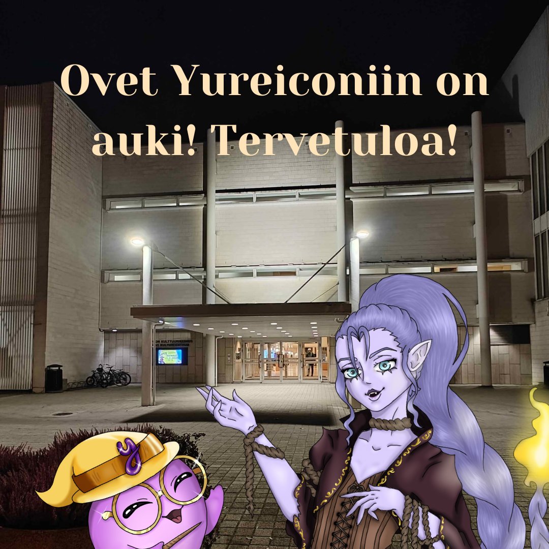 Ovet kauhistuttavaan tapahtumaan on auki! Tervetuloa!

#yureicon #yureicon2024