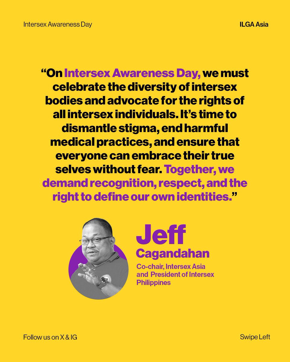 🌈 Today, on Intersex Awareness Day, we stand in solidarity with intersex individuals, celebrating their identities and advocating for their rights.

This day is an opportunity to raise awareness about the challenges they face, including discrimination and lack of understanding.