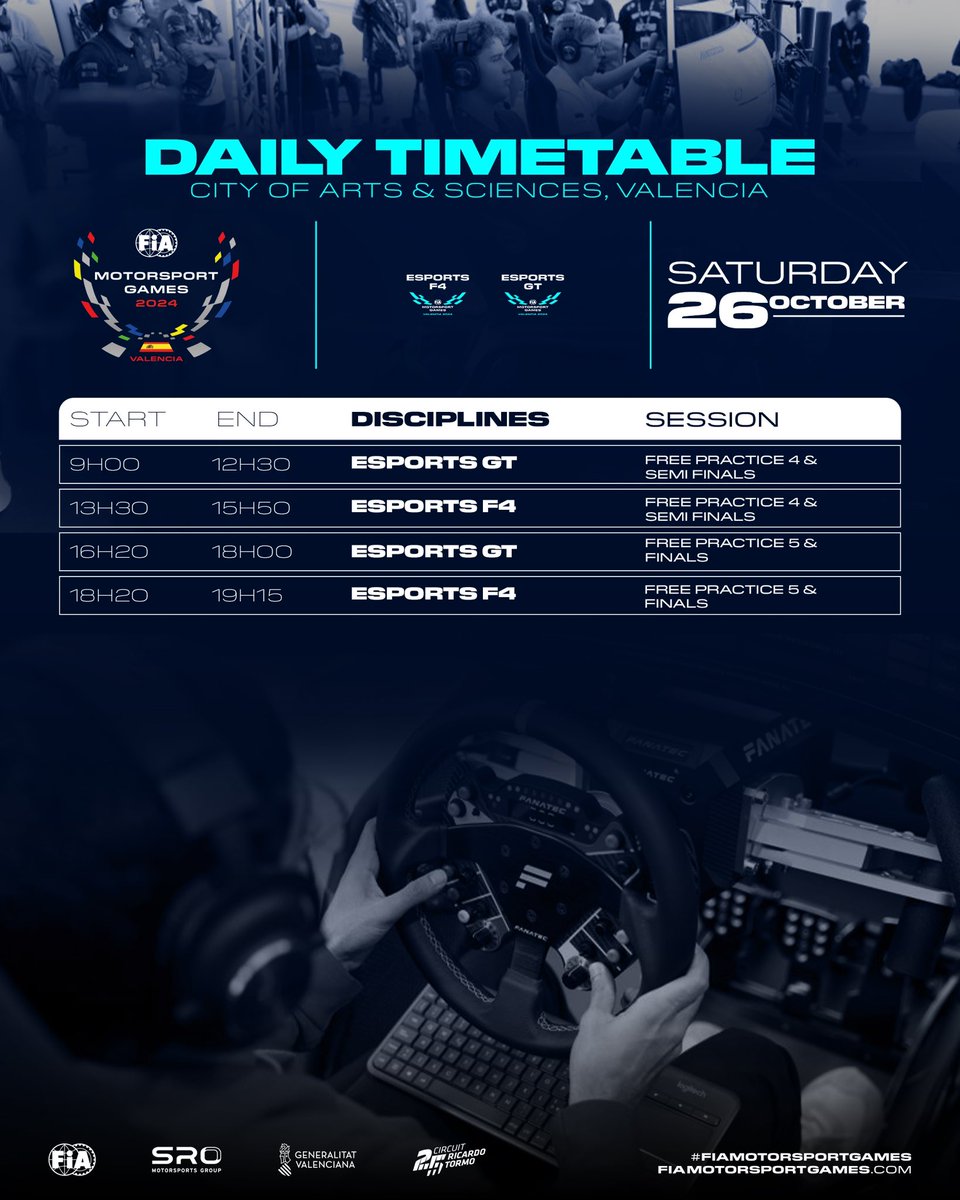 3️⃣ amazing venues. 
1️⃣ amazing day of action. Check out the <a href="/fia/">FIA</a> Motorsport Games YouTube page to follow all of Saturday’s action at: youtube.com/@fiamotorsport…
-
#FIAMotorsportGames
