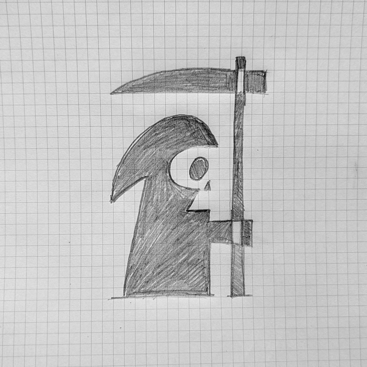 zalo_estevez's tweet photo. Sketch to vector. Little Reaper. https://t.co/cyMoL6Hp3g