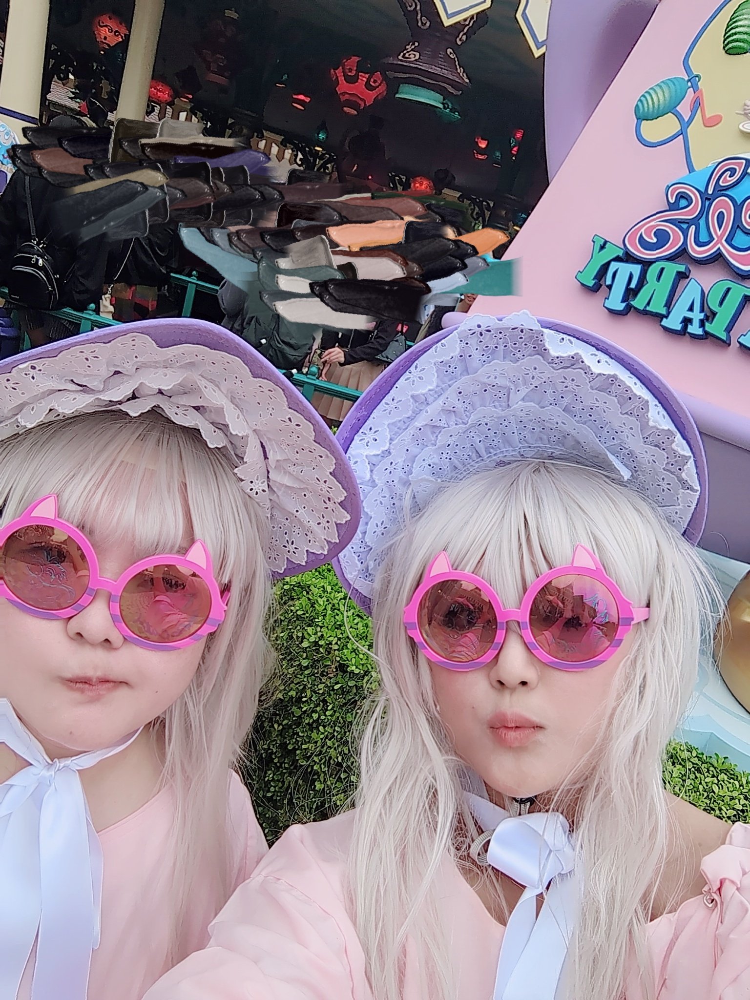2個セット チシャ猫 サリー ファンキャップ マフラー 被り物 TDL