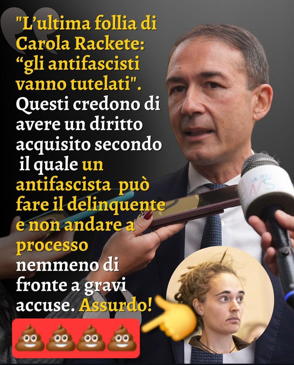 Lara20838926300's tweet image. ❓️vittime di cosa che #Rackete e #Salis delinnquono in continuazione e la magistratura rossa le copre ❗️🚨
SONO LA VERGOGNA ITALIANA.
