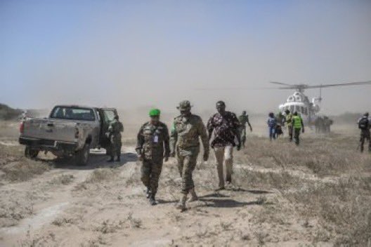 sntvnews1's tweet image. #ATMIS says the handover of Forward Operating Bases (#FOBs) to the National Armed Forces represents the increasing capacity of the @SNAForce and #Somalia's progress towards assuming increased security responsibilities.