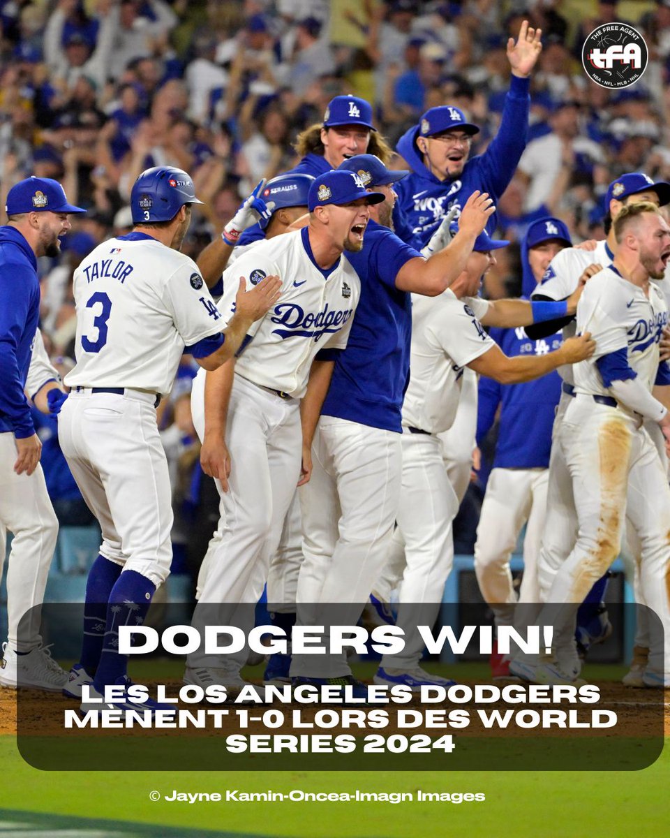 The Playoffs FR (@theplayoffsfr) on Twitter photo ⚾ Les Dodgers remportent la 1ere manche des World Series!
Le résumé de la rencontre 👉 buff.ly/3Unu22G ⚾ Les Dodgers remportent la 1ere manche des World Series!
Le résumé de la rencontre 👉 buff.ly/3Unu22G