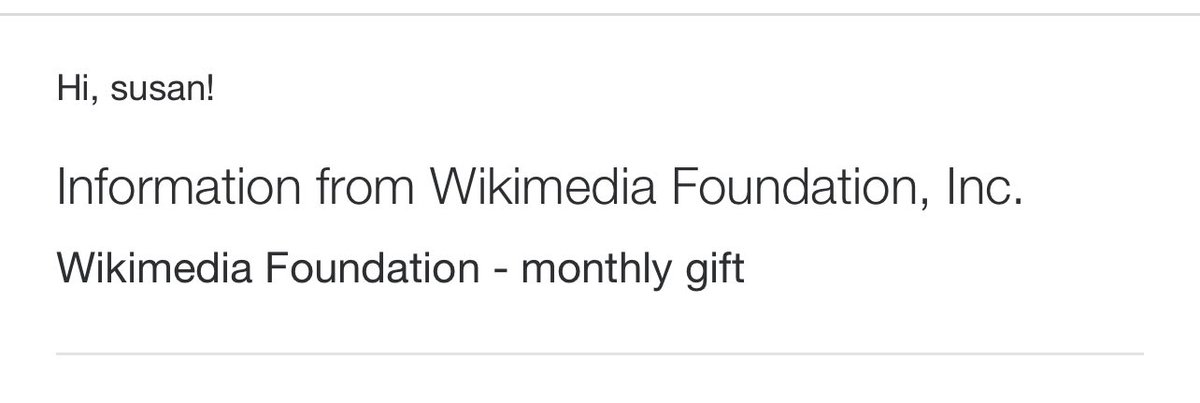 sdmoeller's tweet photo. Thx Elon for reminding me to donate to the Wikimedia Foundation … I upped my annual amount to a higher monthly donation … https://t.co/Z7TCIkAArN