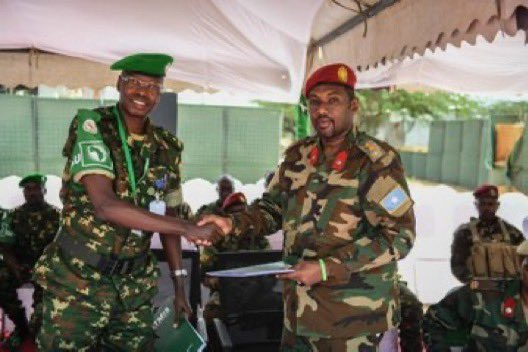 RadioMuqdisho's tweet image. #ATMIS says the handover of Forward Operating Bases (#FOBs) to the National Armed Forces represents the increasing capacity of the @SNAForce and #Somalia's progress towards assuming increased security responsibilities.