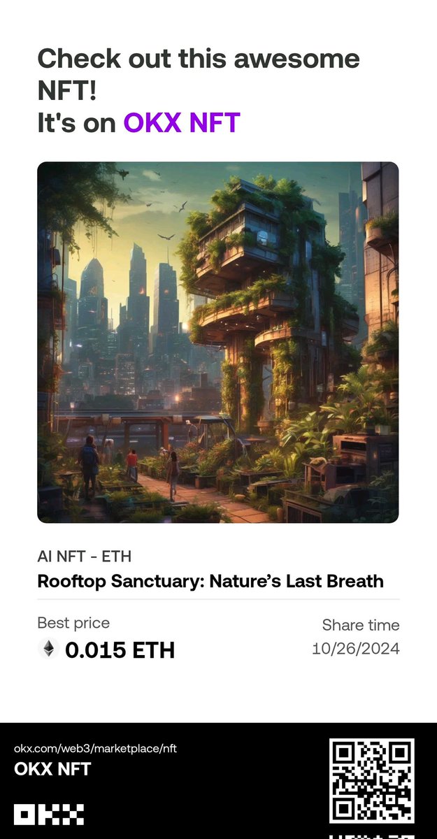 WhisperedNoir's tweet photo. Rooftop Sanctuary - Nature's Last Breath
https://t.co/xM9naLvWDO

#NFT #distopic #future https://t.co/G3yufbgkdj