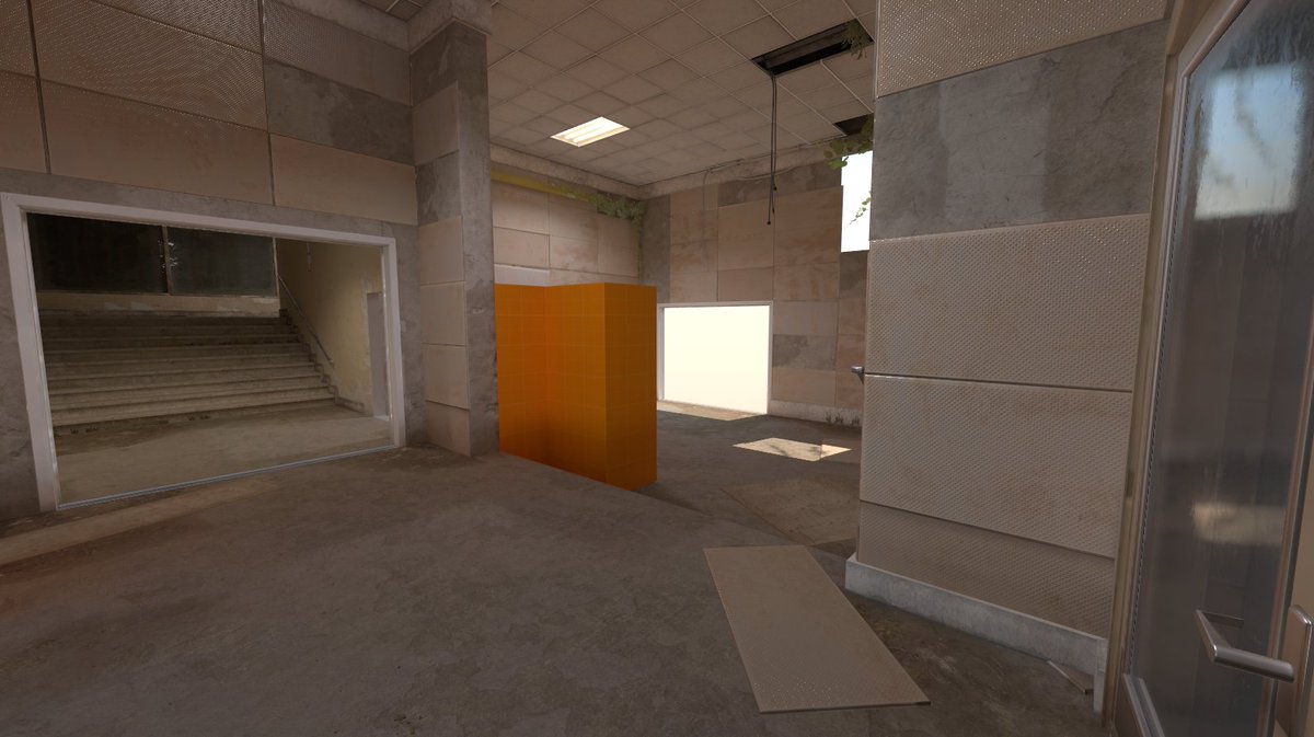 Grum1x's tweet image. #de_echolab🧪! First steps with materials. Heaven A-bombsite and lobby A. Still a lot to improve but after one day results are sufficient!
Thanks for support @slimek_ and @vfxNev!
#bigadventurecs2mappingcontest #mapcore #leveldesign #greybox #mapping #gamedevelopment