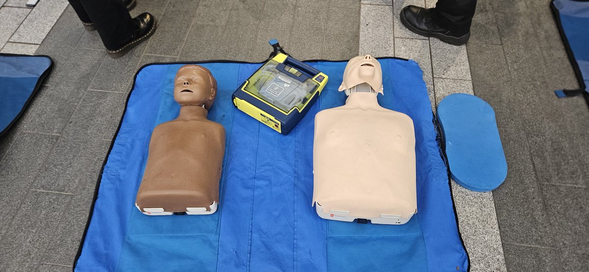 SarahJ_PC18's tweet photo. Setting up #startaheart stall for St.John Ambulance @ Birmingham New St. Come alomg, say hi &amp; Start one of our Resus Annies heart. #stjohnambulance #startaheart #restartaheart #firstaidsaveslives @stjohnambulance @birmingham @birmingham_live https://t.co/qAlS0BPPLh