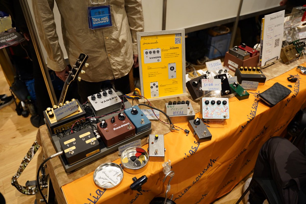 416gt's tweet photo. #Aliassound ブースはミレイユ新製品やペダルサミット限定モデルあり！
開発中のプリは爆裂ブラウンサウンドでした◎ https://t.co/1SBmBiCRjT