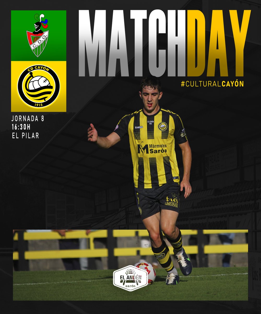CDCayon's tweet photo. 🔥 𝗗𝗜𝗔 𝗗𝗘 𝗣𝗔𝗥𝗧𝗜𝗗𝗢 🆚 @CDG1922 

🕟 16:30H
🏟️ El Pilar
📍 Guarnizo

📲 ¡𝐒𝐢𝐠𝐮𝐞 𝐭𝐨𝐝𝐨 𝐞𝐥 𝐦𝐢𝐧𝐮𝐭𝐨 𝐚 𝐦𝐢𝐧𝐮𝐭𝐨 𝐚 𝐭𝐫𝐚𝐯𝐞́𝐬 𝐝𝐞 𝐧𝐮𝐞𝐬𝐭𝐫𝐨 𝐭𝐰𝐢𝐭𝐭𝐞𝐫!

#CulturalCayón #CDC 🟡 https://t.co/folomQHl7u
