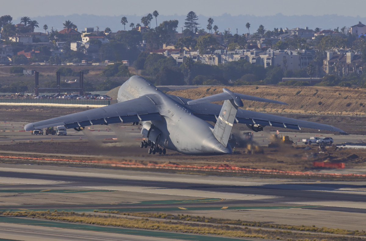 Think Planes (@thinkplanes) on Twitter photo Whilst we over <a href="/flyLAXairport/">LAX Airport</a> we were lucky enough to capture the mighty <a href="/usairforce/">U.S. Air Force</a> <a href="/LockheedMartin/">Lockheed Martin</a> C-5 Galaxy and boy is this thing impressive!! It is seen here departing off 24L 🤩
#C5 #c5galaxy #usaf #lax #losangeles Whilst we over <a href="/flyLAXairport/">LAX Airport</a> we were lucky enough to capture the mighty <a href="/usairforce/">U.S. Air Force</a> <a href="/LockheedMartin/">Lockheed Martin</a> C-5 Galaxy and boy is this thing impressive!! It is seen here departing off 24L 🤩
#C5 #c5galaxy #usaf #lax #losangeles