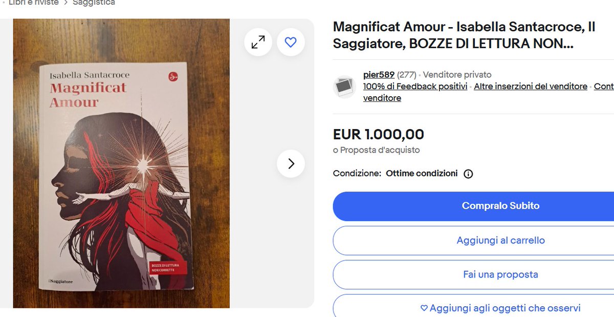 Magnificat Amour. 1000 euro.
