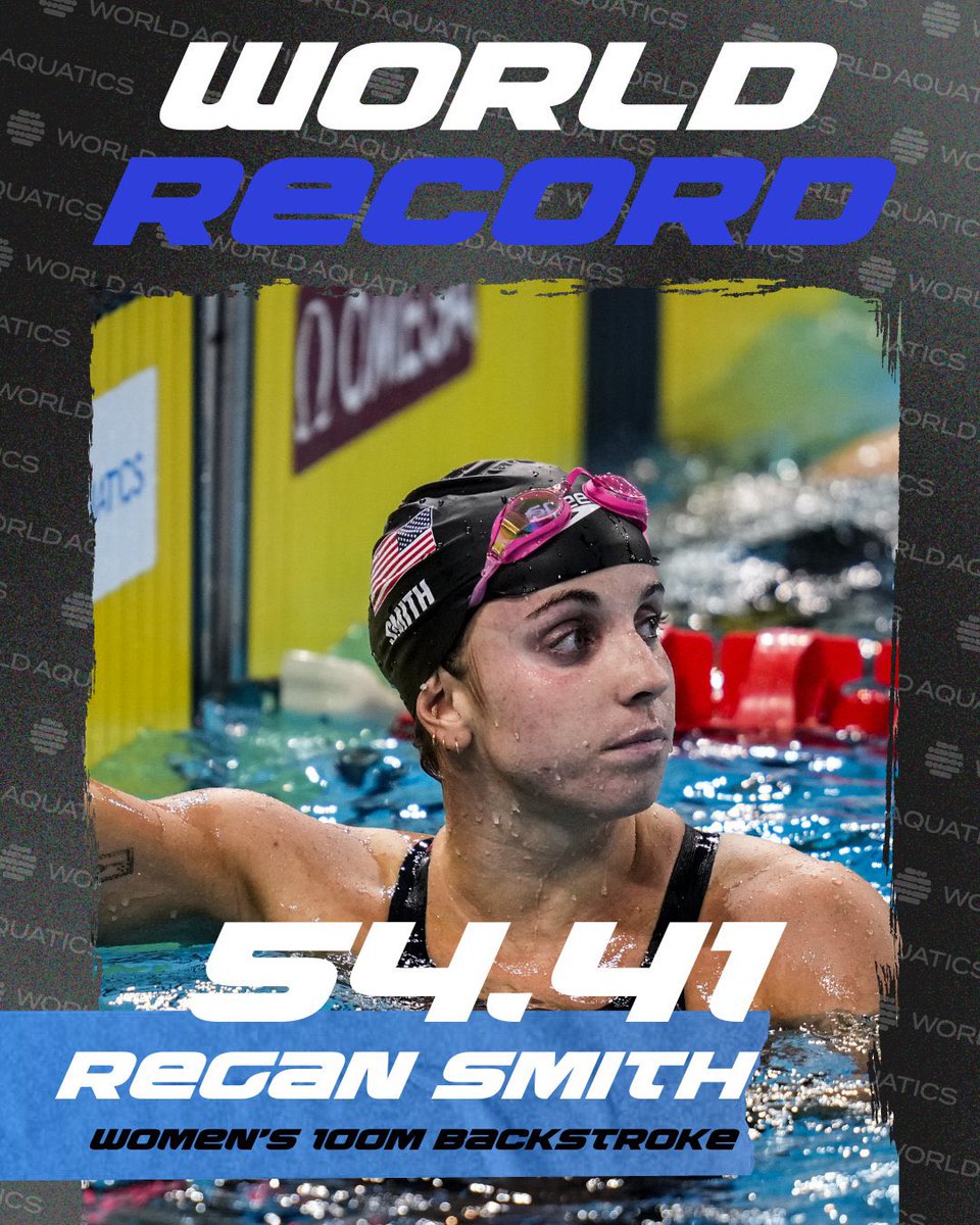 📍#Incheon 

An incredible swim! Many congratulations to Regan Smith for raising the bar &amp; setting a new world record in the 100m backstroke. 👏🇺🇸