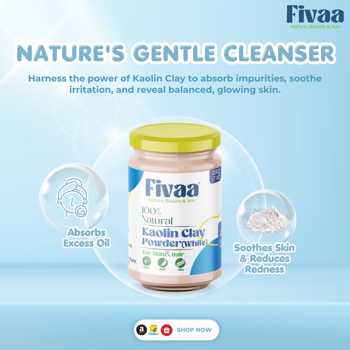 Fivaa_'s tweet image. Revitalize your skin with our kaolin clay mask! This natural cleanser works wonders, gently detoxifying and leaving your complexion fresh and glowing. Perfect for all skin types—your skin will thank you! 🥣🦋

#kaolinclay #SkincareRoutine #GlowUp #HealthySkin #NaturalSkincare