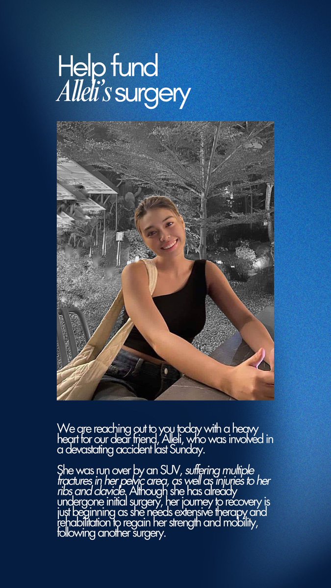 smallbootycoco's tweet photo. Hi, everyone! I would like to ask for your help in sharing this message. 🤍

We’re launching a fundraiser to help my friend @redionisioo’s sister recover following a car accident which requires her to undergo multiple surgeries and constant therapy. https://t.co/95HX4PvbEQ