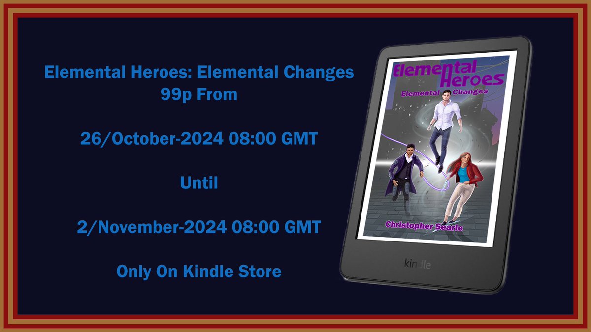SALE LIVE! If you want to experience a video game inspired world, now you can do so with #ElementalHeroes: Elemental Changes. For 99p!

#Kindle #Sale #CountdownDeal