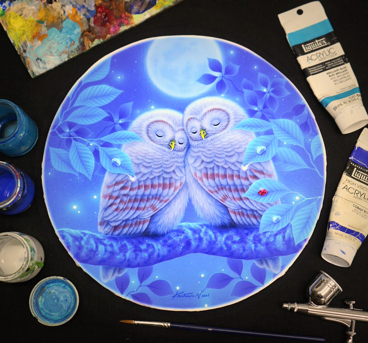 kentaro_art's tweet photo. “In a Dream” #Owl Acrylic on canvas
「夢の中」#フクロウ アクリル、キャンバス
#kentaronishino #saveowls #owl #owls #owlart #moonart #月 #梟 #フクロウアート #西野健太郎 https://t.co/MINs1WyjfH