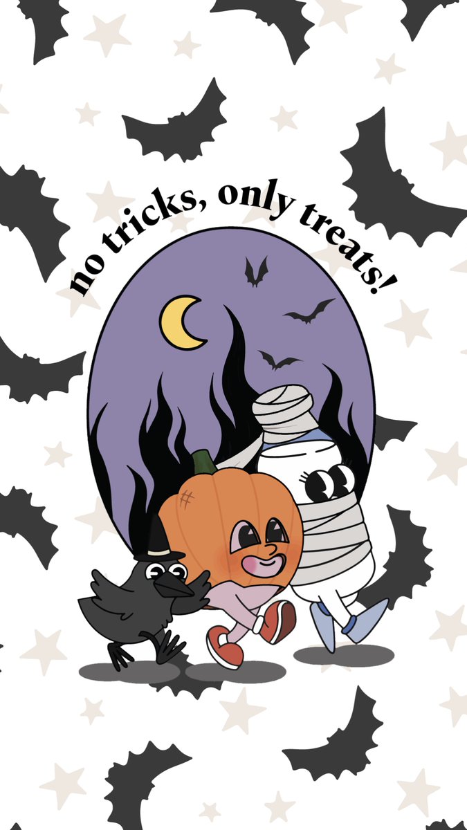 Heartetcstore's tweet image. No tricks, just treats! 🎃✨ To celebrate this spooktacular season, grab your free wallpaper and get in the festive spirit! #clubheartetc #toocutetodie #toocutetospook