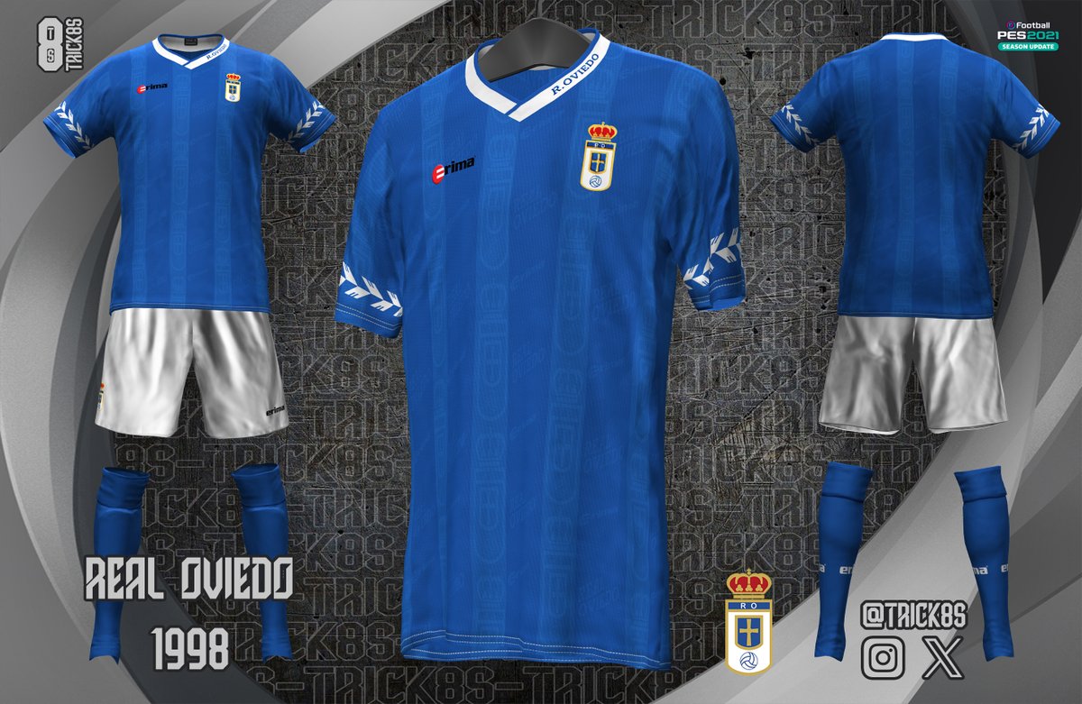 trick8s's tweet photo. REAL OVIEDO 1998 @RealOviedo
Retro Kit for PES 2021
DOWNLOAD: https://t.co/EFbyTv1HOl
(Kitserver Available)
#RealOviedo #Oviedo #football #Asturias #Asturies #laliga #soccer #LALIGAHYPERMOTION #retro #futbol #vintage #90s #Onopko #Dubovsky https://t.co/k2rItYJOhL