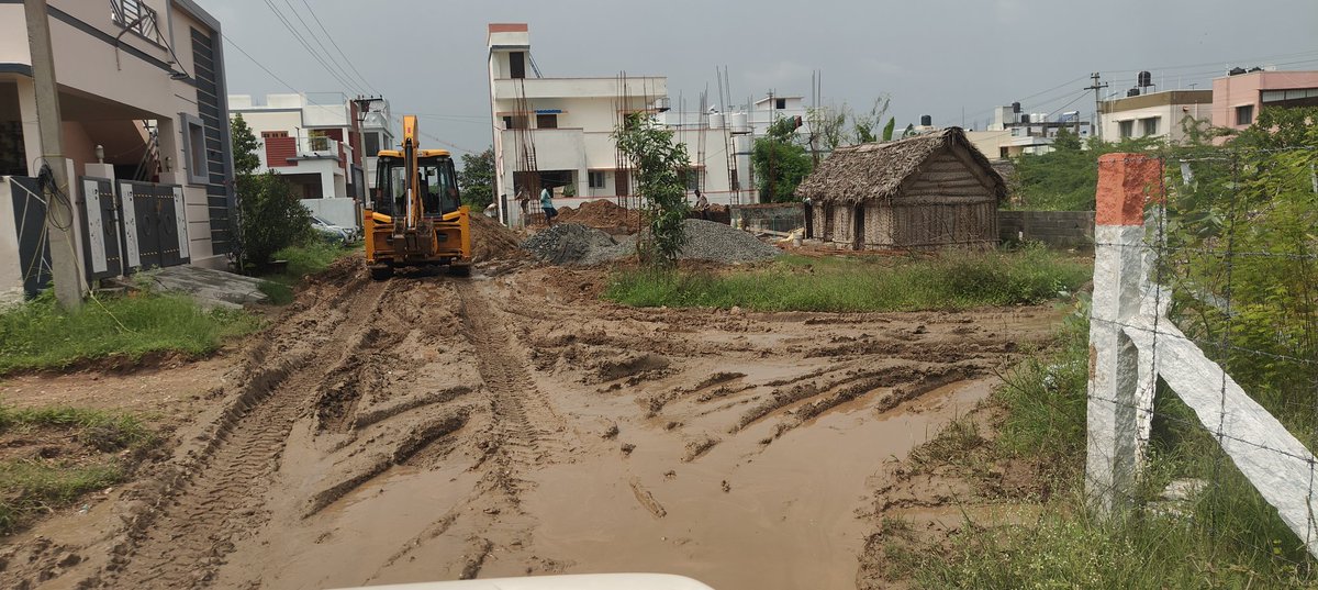 ArvindActivist's tweet photo. Bad road conditions. No proper action even after raising requests in CM Cell aswell. Road disappeared after rains. 
People suffering 😔 
Keeranatham, Coimbatore 
No Road, No street lights, No common water
@CMOTamilnadu 
@CbeCorp 
@NammaCoimbatore
#Coimbatore #road #keeranatham https://t.co/NjfFmySz4d