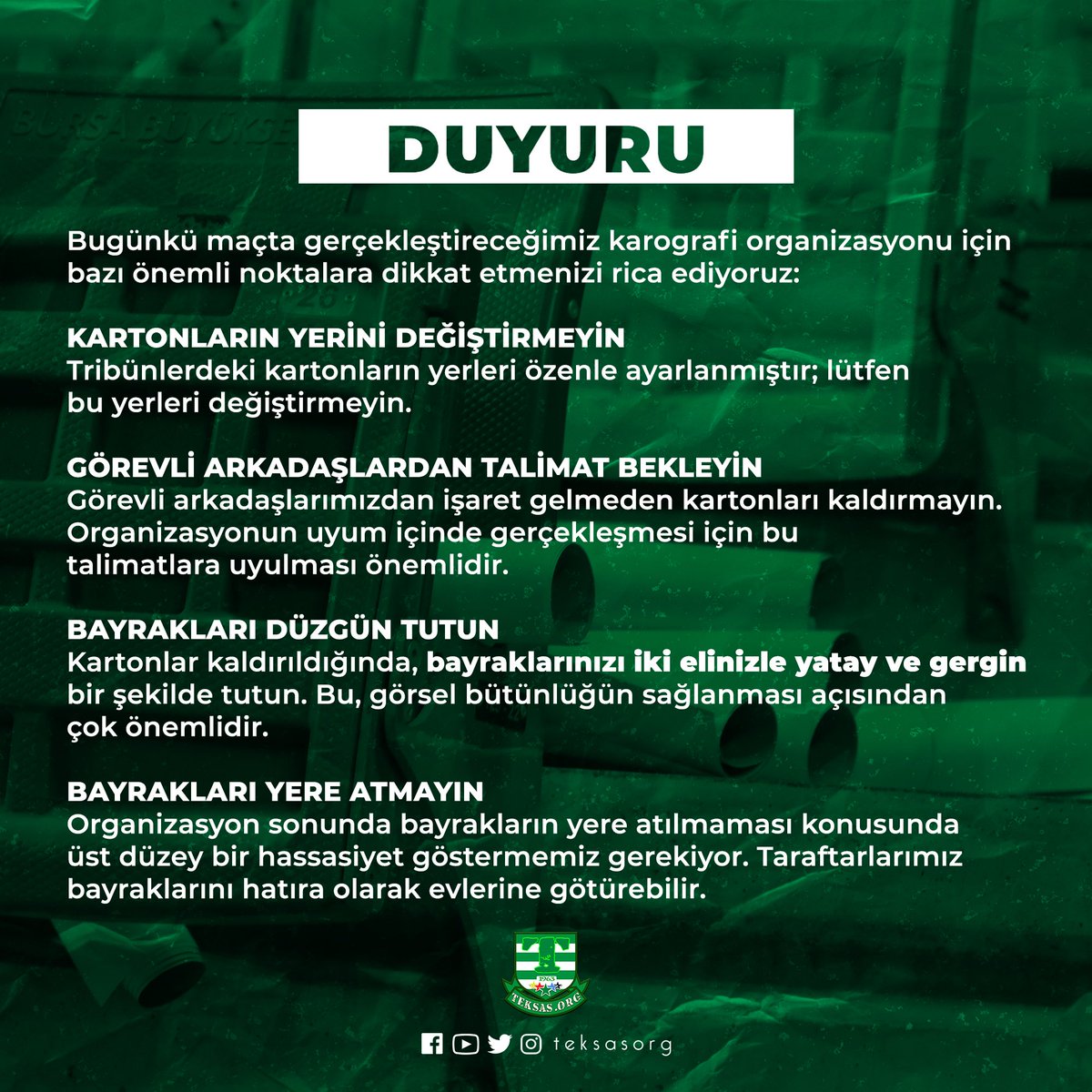 📢TARAFTARLARIMIZIN DİKKATİNE!