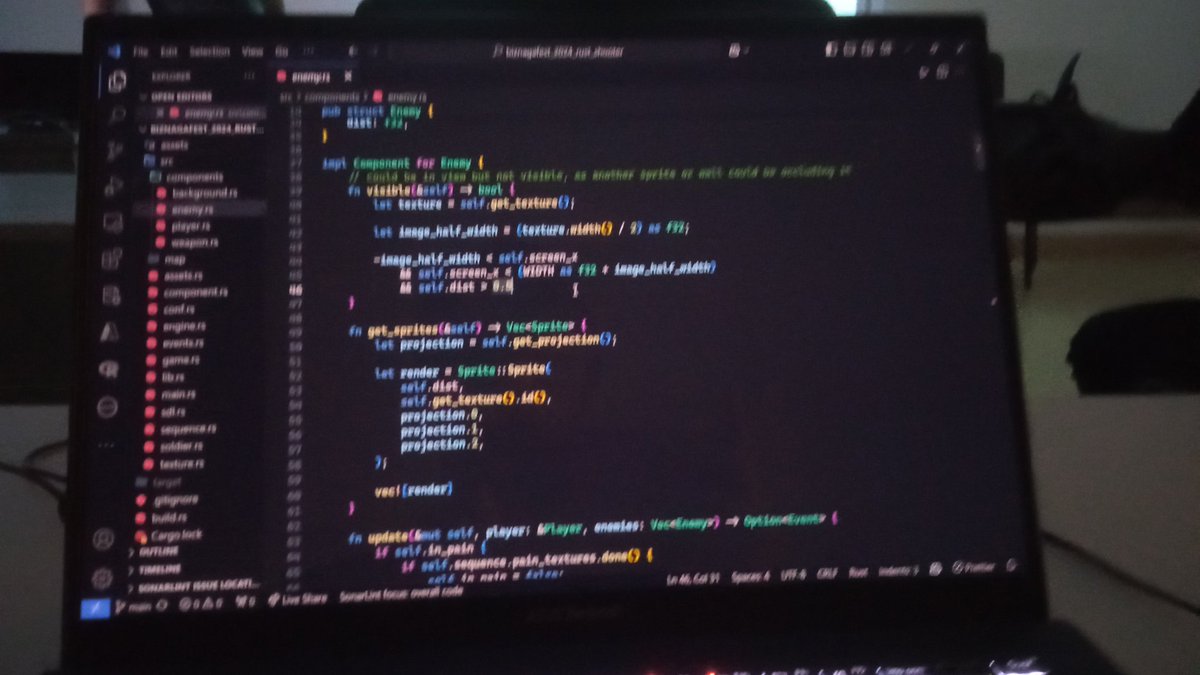JavierStark800's tweet image. Aprendiendo a hacer un shooter retro en Rust en el taller de @PabloCDaz 
#BiznagaFest #biznagafest24 #BiznagaFest2024