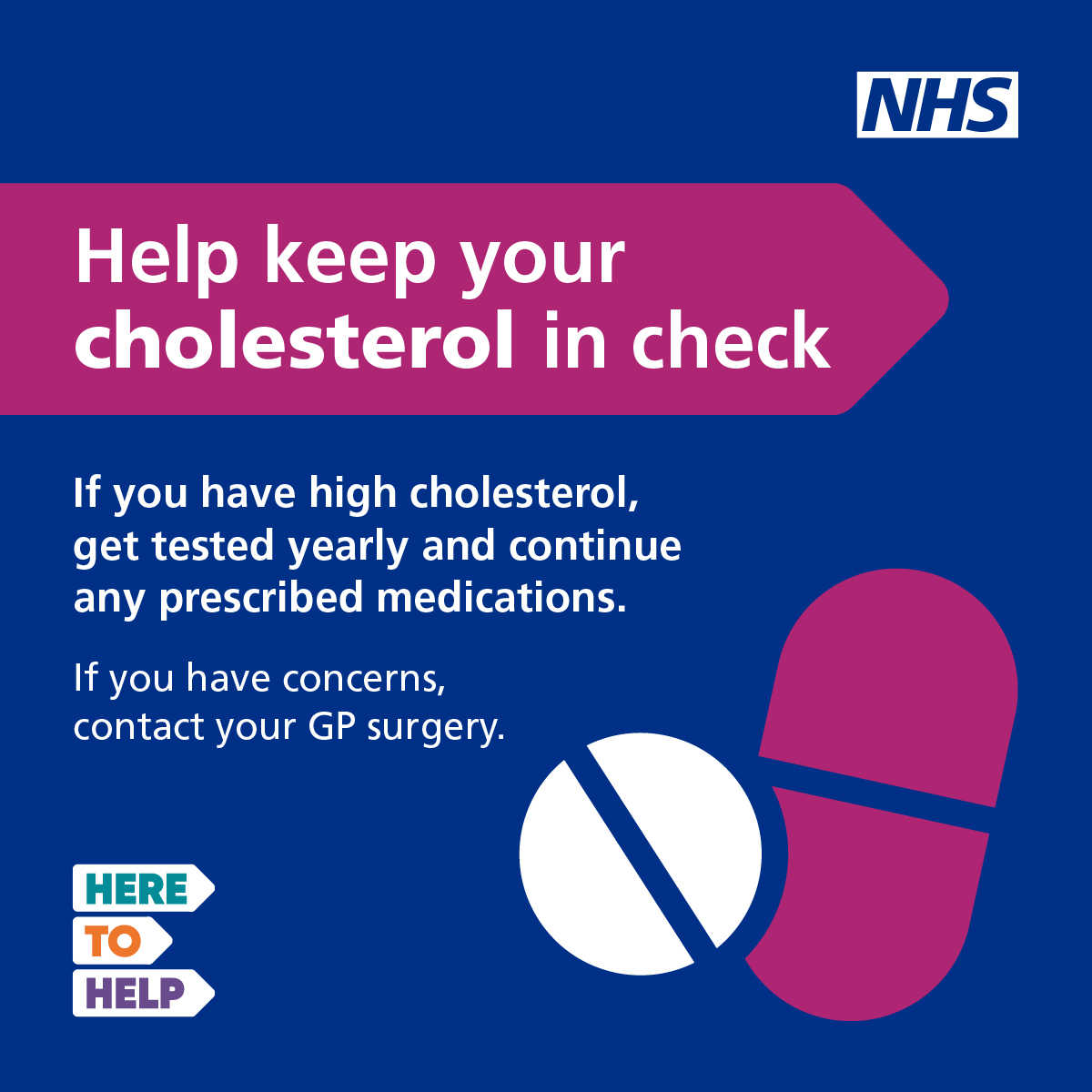 Don’t wait until it’s too late!

Getting a cholesterol check can help prevent heart attacks and strokes.

If you're aged over 40 and haven't had a cholesterol test before - or it’s been more than five years since your last one, contact your GP

👉 nhs.uk/conditions/hig…
