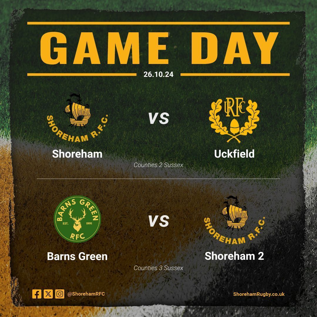 Shoreham Rugby Club (@shorehamrfc) on Twitter photo ๐ GAME DAY
Today our 1st XV, currently sitting in 2nd place, host top of the league <a href="/ClubUckfield/">Uckfield Rugby Club</a> at Buckingham Park, KO 3pm๐ while our 2nd XV travel away to <a href="/BGRFC/">Barns Green RFC</a>.
Get down to the park and cheer on the boys ๐
Up the Ham ๐ ๐ GAME DAY
Today our 1st XV, currently sitting in 2nd place, host top of the league <a href="/ClubUckfield/">Uckfield Rugby Club</a> at Buckingham Park, KO 3pm๐ while our 2nd XV travel away to <a href="/BGRFC/">Barns Green RFC</a>.
Get down to the park and cheer on the boys ๐
Up the Ham ๐