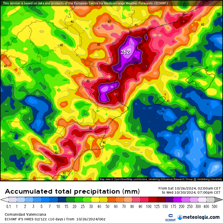 Valencia_WX's tweet photo. La posible #DANA ya está muy consolidada.
🌧El Europeo es uno de los modelos que mejor la resuelve, con >95% de que se superen los 100mm en Valencia, Castellón y Tarragona.
👉🏻Las siguientes salidas de los modelos serán Clave, pues empiezan a llegar al plazo los mesoescalares👀 https://t.co/XUdbdcQQSs