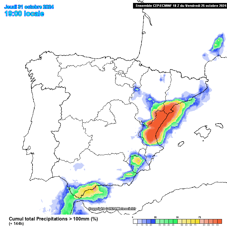Valencia_WX's tweet photo. La posible #DANA ya está muy consolidada.
🌧El Europeo es uno de los modelos que mejor la resuelve, con >95% de que se superen los 100mm en Valencia, Castellón y Tarragona.
👉🏻Las siguientes salidas de los modelos serán Clave, pues empiezan a llegar al plazo los mesoescalares👀 https://t.co/XUdbdcQQSs