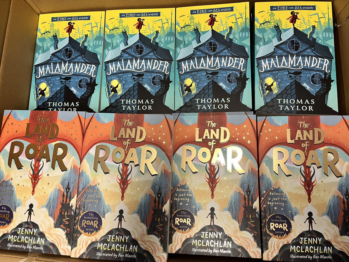 CheswickGreenPS's tweet photo. With your support from last year’s book fair, we’ve purchased whole class texts of The Land of Roar (@JennyMcLachlan1 ) &amp; Malamander (@ThomasHTaylor ) for Years 3 &amp; 4 so they have high quality texts to explore during their whole class reading sessions. Thank you 📚 https://t.co/7VqWQ7djU4