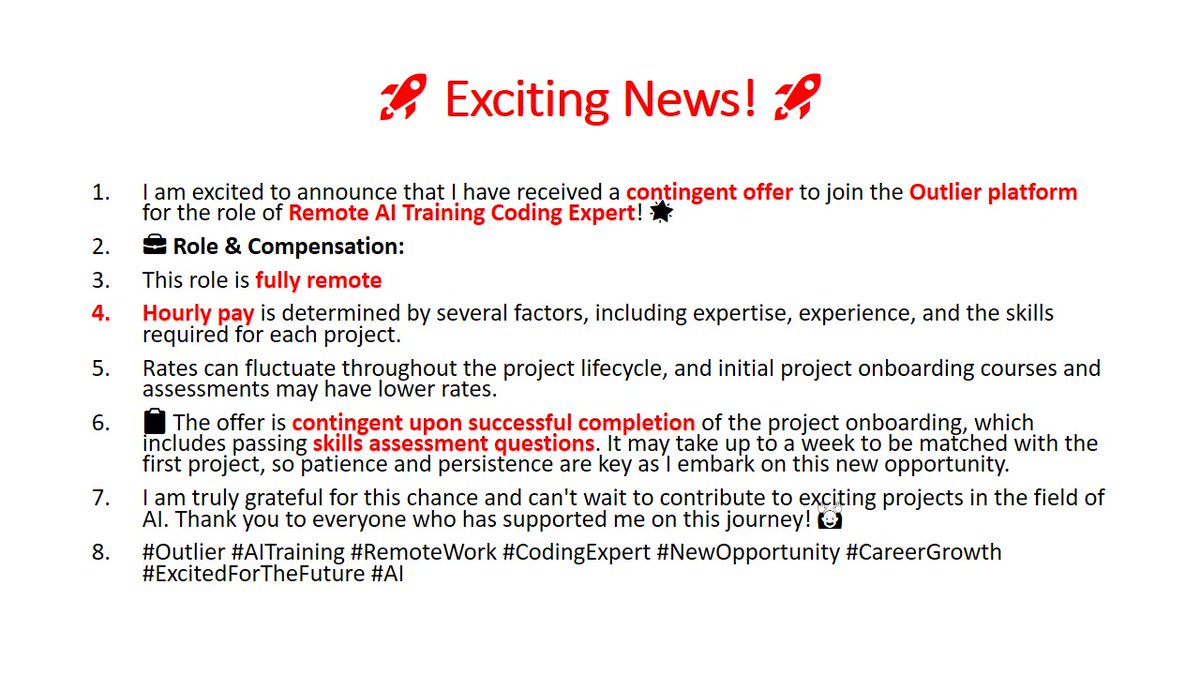 algsoch's tweet image. I GOT SHORTLISTED AS AI TRAINER AT OUTLIER @OutlierDotBet