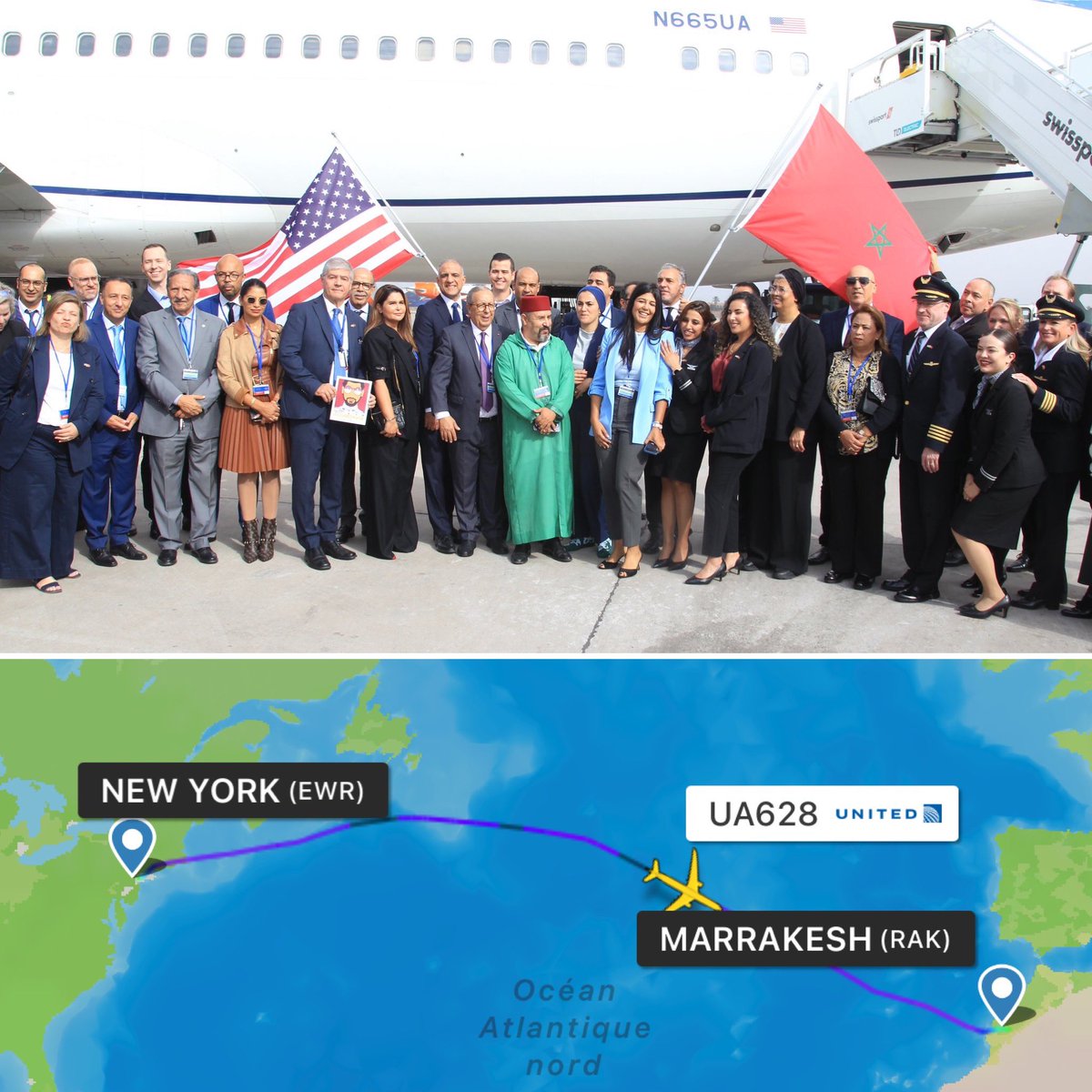 🇺🇸🌍 Cet hiver, United opèrera le plus grand réseau de son histoire vers l’Afrique. 

▫️La compagnie sera l'unique transporteur à relier directement les États-Unis à Marrakech, grâce à trois rotations hebdomadaires depuis Newark/New York, opérées en Boeing 767-300ER dès le 24