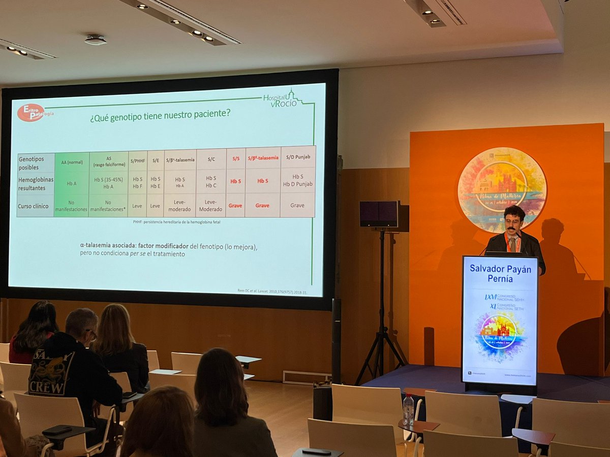 HematoHUVR's tweet image. Gran revisión de la situación actual del tratamiento de la enfermedad #falciforme por parte del Dr. Salvador Payán @salvadorpayan en el simposio enfocado en #eritropatología
#Hemato2024 #SomosHUVR
@sehh_es @HospitalUVRocio