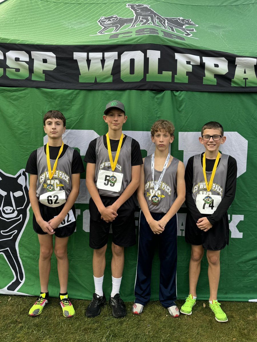 CSPrunners's tweet image. Varsity girls are County Meet Champs for the first time in program history! The win also helped them clinch their 3rd straight league title! 🏆. The modified boys also had a fantastic day putting their first four runners in the top ten to secure the team victory!