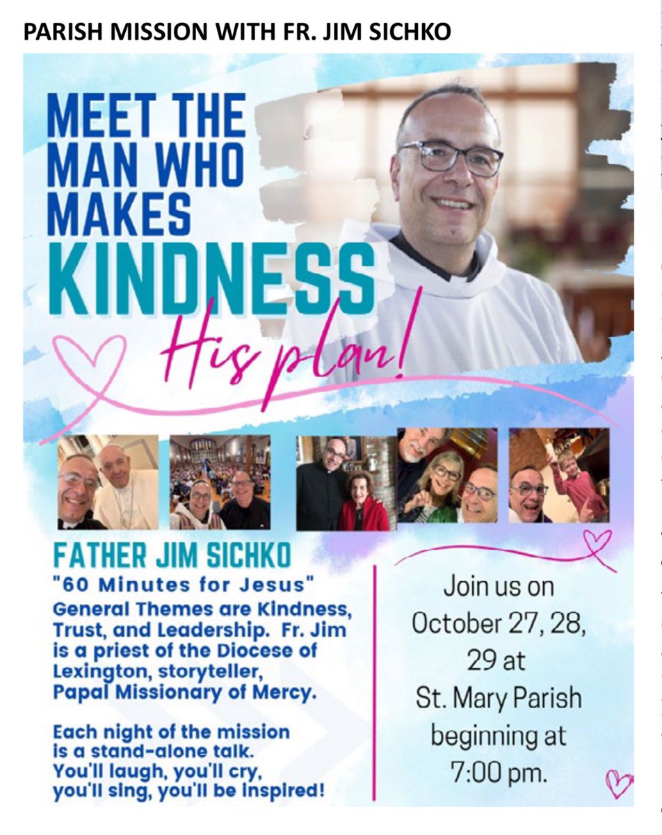 JimSichko's tweet photo. Soooo long peeps of the Bluegrass and HELLOOOO PEEPS of ST MARY CATHOLIC CHURCH in CHARDON, OH!! #60MIN4JESUS #missionaryofmercy #deltaswag https://t.co/vh7ZdE0alB