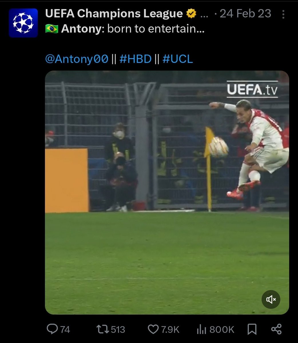elhalconsiuuu's tweet photo. @NealGardner_ Antony's so good, we've got bloody UEFA posting comps of him 😂 https://t.co/QQaeTVtnGj