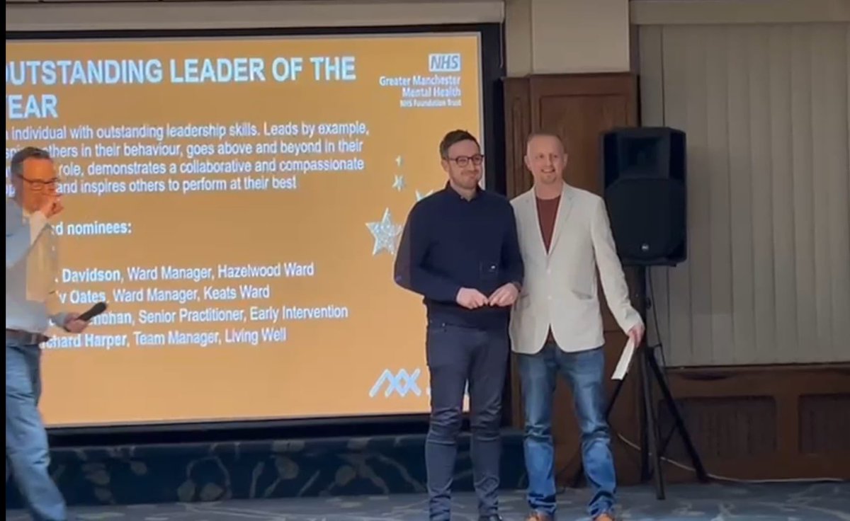 LWinSalford (@lwinsalford) on Twitter photo Outstanding Leader of the year award goes to “Richard!”Super proud and very much deserved. Well done 👏 👏👏<a href="/GMMH_NHS/">Greater Manchester Mental Health</a> <a href="/AbbieHGMMH/">Abbie Holland</a> <a href="/ClinPsychSoph/">Sophie Coleman</a> <a href="/Crossey6/">Liam Crossey</a> <a href="/STARTinspminds/">START</a> <a href="/MindinSalford/">Mind in Salford</a> Outstanding Leader of the year award goes to “Richard!”Super proud and very much deserved. Well done 👏 👏👏<a href="/GMMH_NHS/">Greater Manchester Mental Health</a> <a href="/AbbieHGMMH/">Abbie Holland</a> <a href="/ClinPsychSoph/">Sophie Coleman</a> <a href="/Crossey6/">Liam Crossey</a> <a href="/STARTinspminds/">START</a> <a href="/MindinSalford/">Mind in Salford</a>