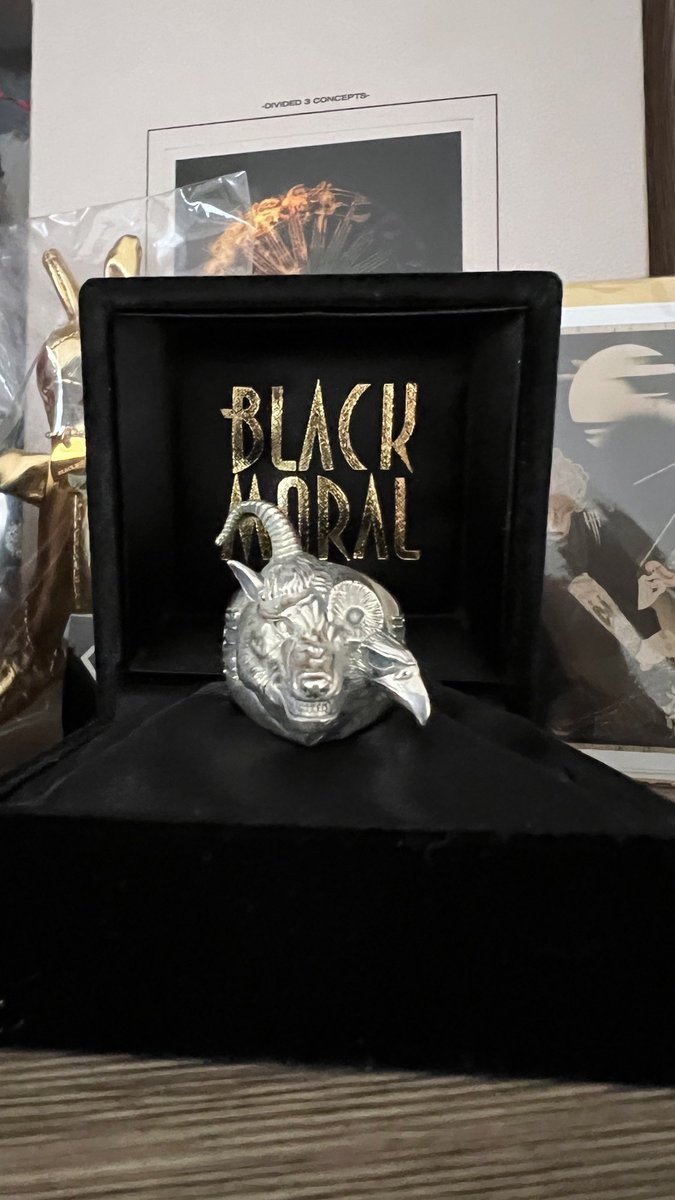 AishiteruRuki's tweet photo. My Beautiful Deformity Ring from Black Moral finally arrived today. 😌I've been looking for it for a long time and finally found an affordable one. It's a Christmas present from me to myself. 😅I am so happy to finally own this treasure. ✨🖤🥹 #ガゼット #theGazettE #BLACKMORAL https://t.co/fFNokcu1yr