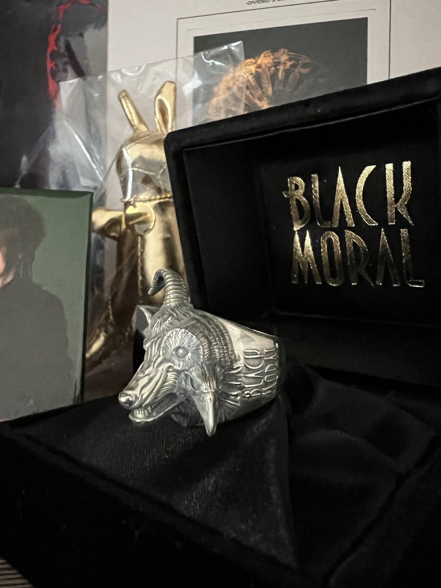 AishiteruRuki's tweet photo. My Beautiful Deformity Ring from Black Moral finally arrived today. 😌I've been looking for it for a long time and finally found an affordable one. It's a Christmas present from me to myself. 😅I am so happy to finally own this treasure. ✨🖤🥹 #ガゼット #theGazettE #BLACKMORAL https://t.co/fFNokcu1yr