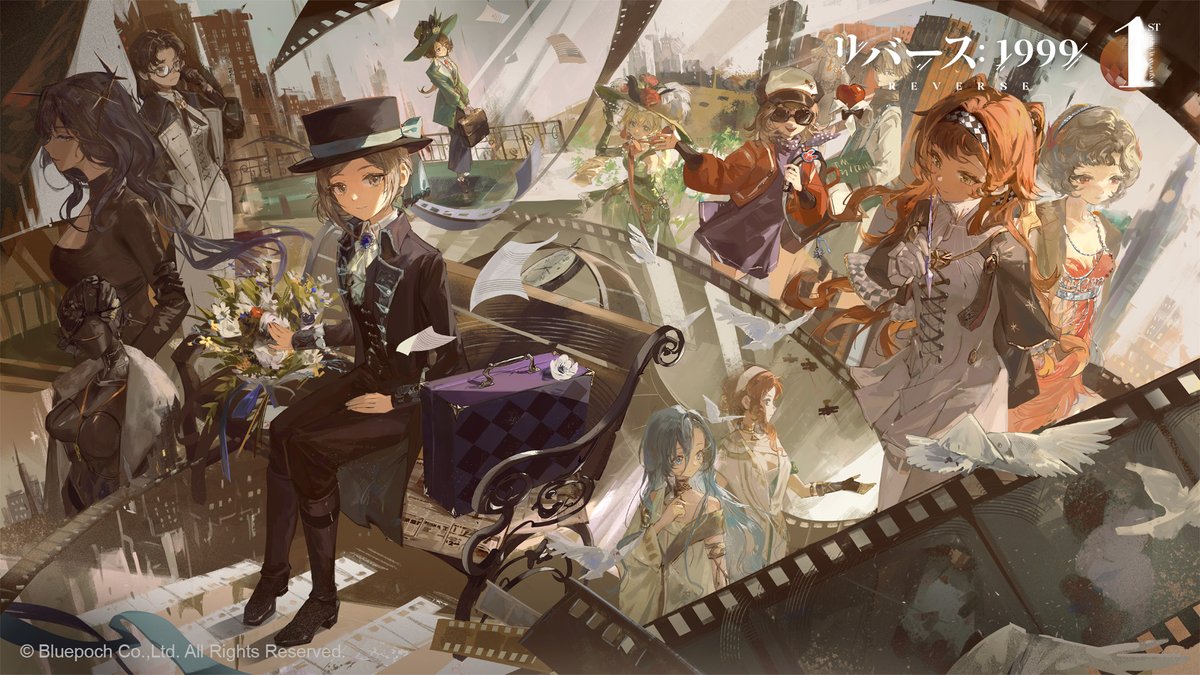 リバース1999一周年 記念イラスト】 物語の海の中、私たちは流れに