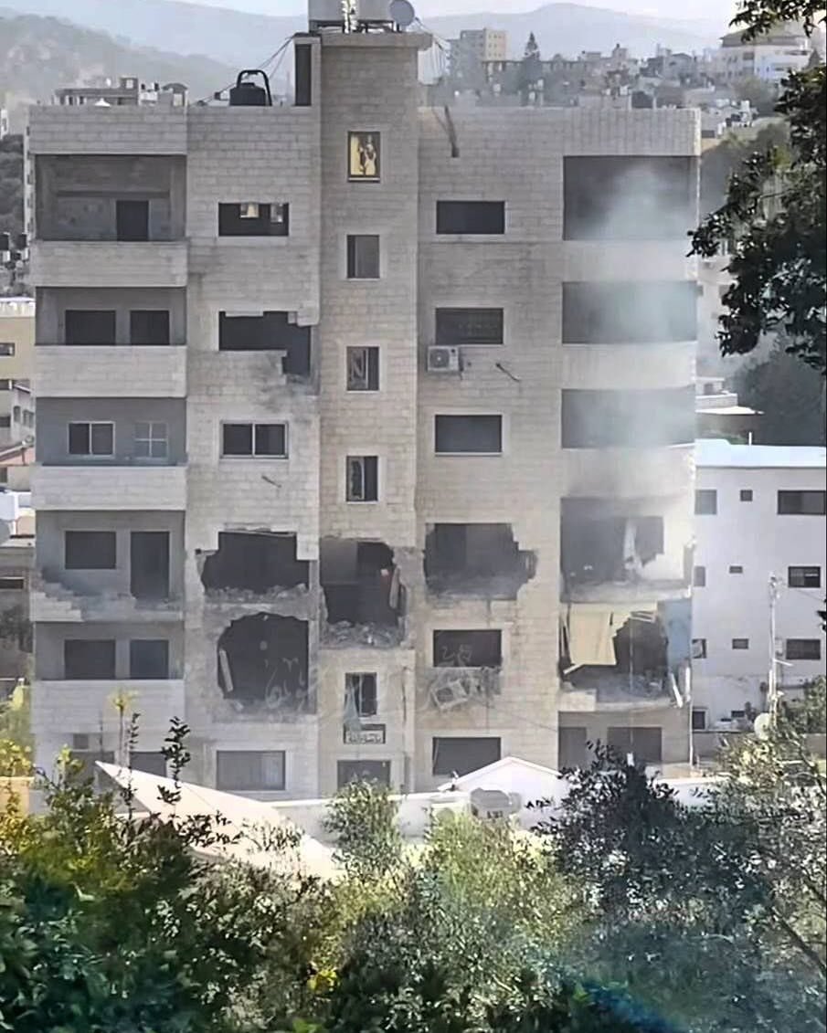 Building at the end of the assault