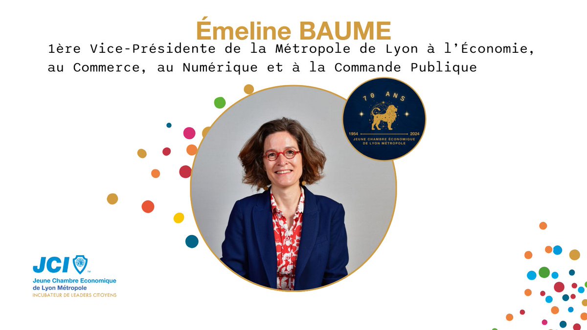 🎂 [70 ANS D'EXISTENCE, 70 ANS D'ACTIONS] 🎂

🤗 L'invitée du jour : Emeline BAUME, 1ère Vice-Présidente de la Métropole de Lyon  et qui participera à notre table ronde "l'engagement rend heureux" le 13/11 😀

▶️ bit.ly/4d6Nnvy

<a href="/clement_ln/">Clém_ent</a> @FrancoisHerry <a href="/grandlyon/">Métropole de Lyon</a>