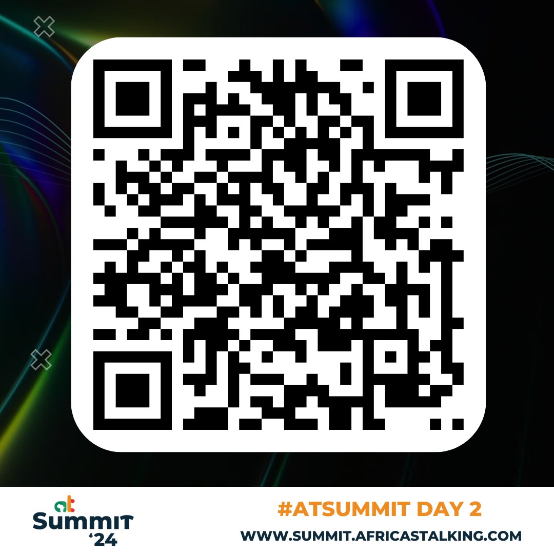Africastalking's tweet photo. 📸 Day 2 Moments Captured! 📸
Relive the highlights and find yourself in the action—scan the QR code to access all the photos from Day 2 at the Africa's Talking Summit!
#ATSummit #Day2Photos #AfricaTech #Memories #InnovationInAfrica #BuildWithAT #WeLoveNerds https://t.co/4uJ2mUJ8mT