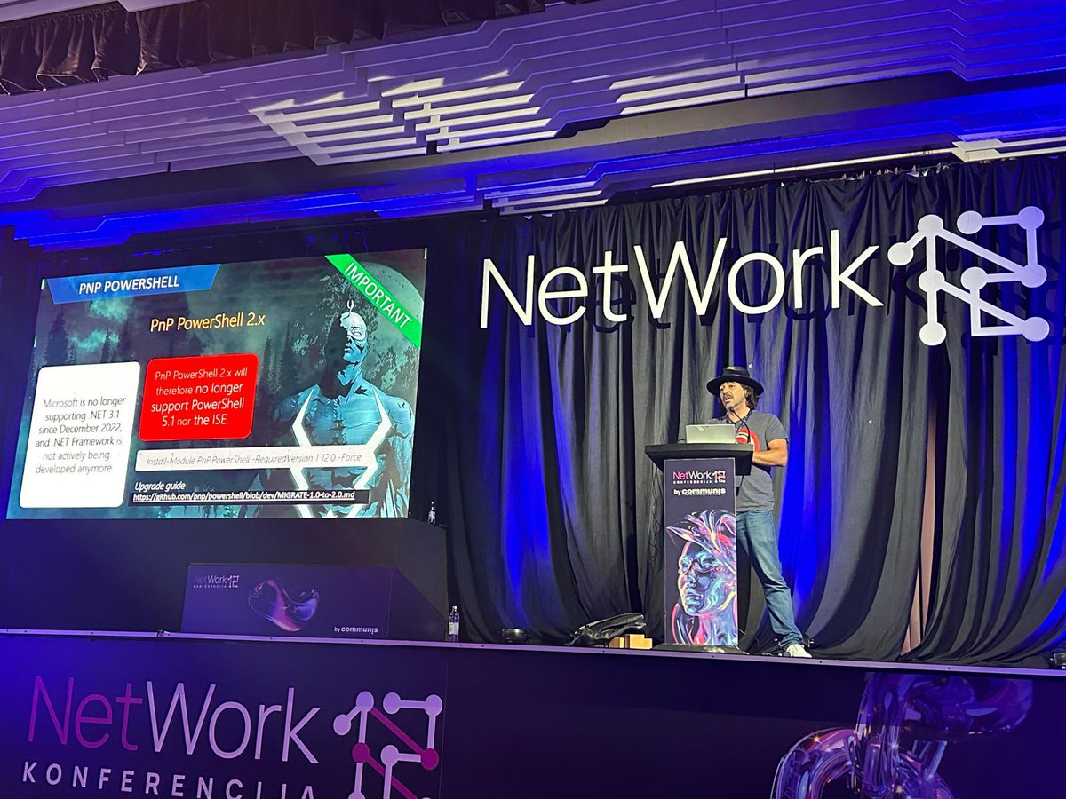 Scoutman (@scoutmanpt) on Twitter photo Powering Up Your M365 Game: Advanced #PowerShell\#PnPPowerShell Technics and Hidden Gems at <a href="/networkbih/">NetWorkBiH</a> #NetworkKonferencija #Network12 #Microsoft365 Powering Up Your M365 Game: Advanced #PowerShell\#PnPPowerShell Technics and Hidden Gems at <a href="/networkbih/">NetWorkBiH</a> #NetworkKonferencija #Network12 #Microsoft365