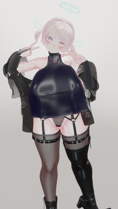 もぎきまうさんに教えてもらったコーデ!!
おっぱいでかすぎで透け透けバニーが全然見えん!!! 